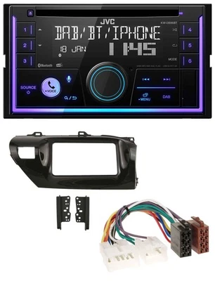 JVC MP3 USB 2DIN DAB Bluetooth CD Autoradio für Toyota Hilux (2015-2020) - Bild 1 von 4