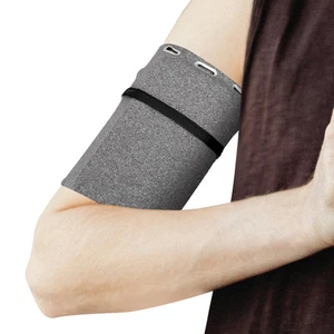 Running Phone Holder Armband Cell Phone Arm Band with Zipper Pocket (XL,Gray) - Picture 1 of 8