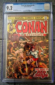 CONAN IL BARBARO #24, marzo 1973. CGC 9.2, OW/W pgs. Barry Smith. 1° Sonja Rossa - Foto 1 di 2