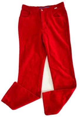Pantalones de pana Escada Sport rojos de pierna recta para mujer talla 40 Foto 1 de 4