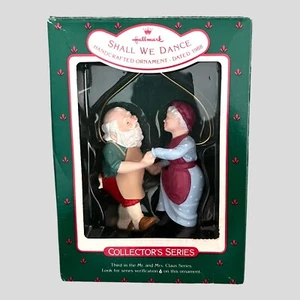 1988 Hallmark "Shall We Dance" Mr. and Mrs. Claus Ornament Christmas  - Picture 1 of 10