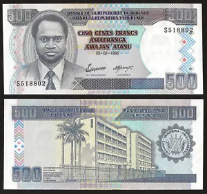 Burundi 500 francos 1995 P-37A sin circular - Imagen 1 de 1