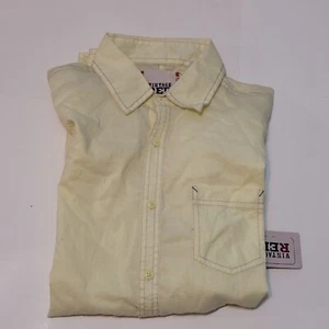 Camisa roja vintage para hombre talla M amarilla clara mangas enrollables nueva con etiquetas - Imagen 1 de 16
