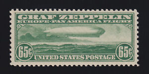 US Airmail Stamp Scott #C13 "Graf Zeppelin" MH **VF/XF Centering**