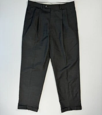 Ralph Lauren Men’s 34x32 Dress Pants Windowpane Cuffed Lightweight Career Casual - Image 1 of 4