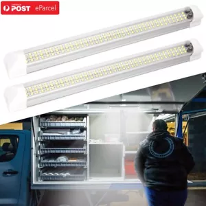 X2 108LED Strip Lights BAR Car Interior Lamp Camping Caravan Boat Cool White 12V - Picture 1 of 9