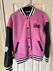 Forever 21 HELLO KITTY and Friends Pink Varsity Jacket, Size Small (oversized)
