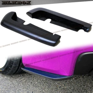 FRP w/ Carbon Fiber For 15UP Subaru WRX STI Sedan Rear 2 Splitter Lip CS Type - Picture 1 of 3