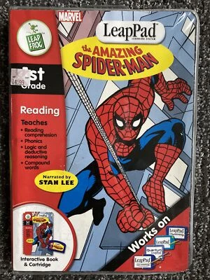 LeapFrog LeapPad The Amazing Spider-Man 1st Grade Reading Book Cartridge Stan Le - Image 1 of 4