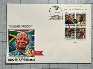 Central Africa 2020 (Large FDC) “30th Anniv Of Libration, Nelson Mandela” - Picture 1 of 1