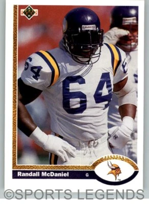1991 Upper Deck NFL #421 Randall McDaniel - Image 1 of 2