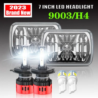 Faro LED halo H6014/H6052/H6054 para Mazda B2200 B2600 RX-7 blanco 5x7 7X6 H4 Foto 1 de 4