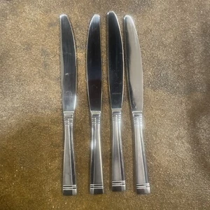 Oneida Stainless Amsterdam Dinner Butter Table Knife Knives - Set of Four - Picture 1 of 7