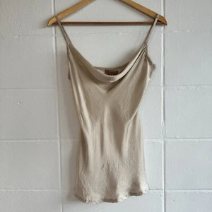 BNWT 100% Silk Otomo Cami Cowl Neck Gold/Stone Colour Size S - Picture 1 of 9