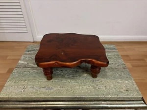 Unique Vintage Solid Wood Live Edge Rustic Stool Milking Stool Plant Stand - Picture 1 of 23