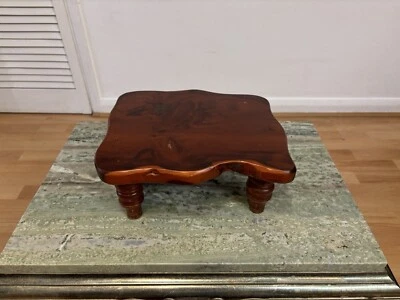 Unique Vintage Solid Wood Live Edge Rustic Stool Milking Stool Plant Stand - Image 1 of 4