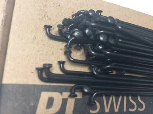 DT Swiss Black. Qualsiasi misura 198-315 mm. Curva J. 14G (2mm) .set14pz.Nippli opzionali - Foto 1 di 3