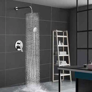 Gabrylly Presión Equilibrada Montada en Pared 10" Sistema de Cabezal de Ducha Cromo Pulido - Imagen 1 de 6