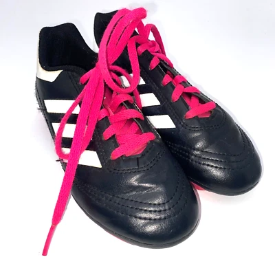 Adidas Zapatos Juveniles Talla 13K Negro Blanco Rosa Botines de Fútbol Logo Foto 1 de 4
