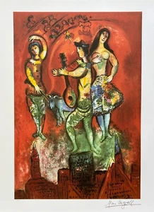 Marc Chagall CARMEN Facsimile Signed Limited Edition Lithograph Art 30" x 19" - Picture 1 of 8