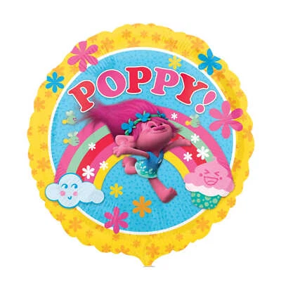 Globo de aluminio estándar Trolls Poppy 17 pulgadas (43 cm) - Paquete de 5 - Decoración de fiesta Foto 1 de 2