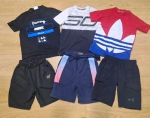 Pacchetto estivo bambino 8-10 anni Adidas Under Armour Money pantaloncini top (65) - Foto 1 di 8