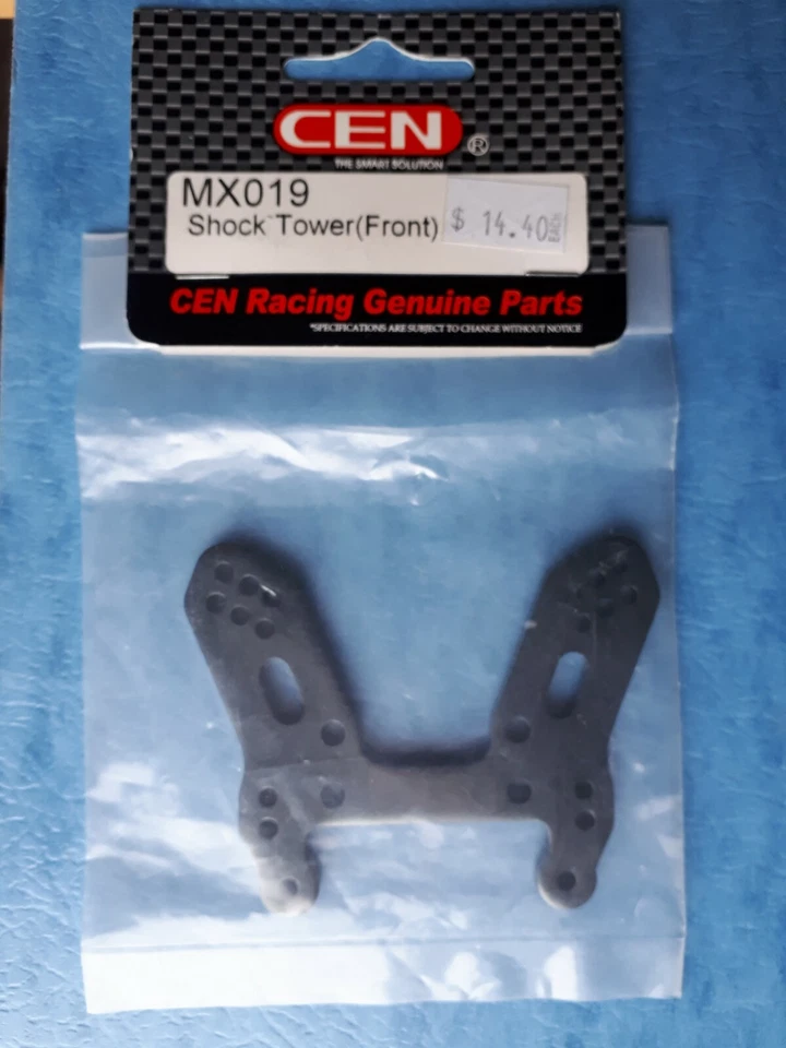 VINTAGE CEN 19 FRONT SHOCK TOWER ALUMINIUM GUN METAL MX019 NIP - Image 1 of 1