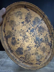 Plateau en Tôle Peinte Empire XIXeme Napoléon III Art de la Table - Imagen 1 de 6