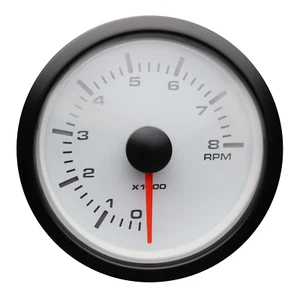 Tacómetro eléctrico MGS 52 mm 2-1/16" para gasolina 8000 RPM LED blanco y ámbar - Imagen 1 de 13