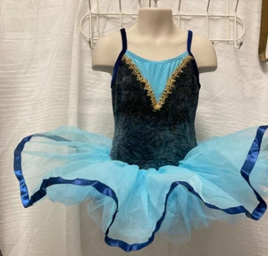Disfraz de ballet infantil pequeño dorado terciopelo corpiño adjunto tutú - Imagen 1 de 5