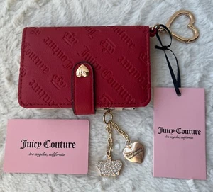 Juicy Couture Los Angeles ~ Not Your Babe Tab Card Wallet ~ Cool Red NWT - Picture 1 of 9