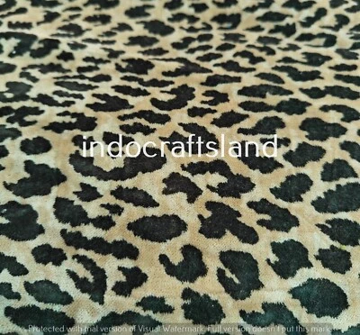 Luxury Indian Soft Velvet Fabric Upholstery Dressmaking Sewing Boho Floral Print - Image 1 of 4