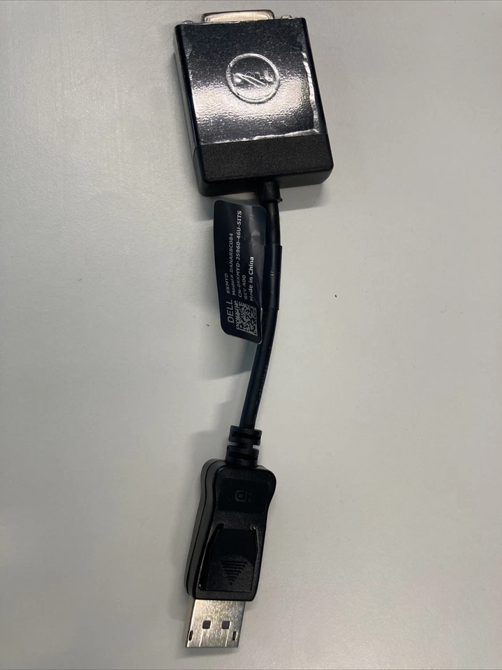 DELL ORIGINAL GENUINE Displayport Display Port DP to DVI Adapter Converter Cable - Image 1 of 2