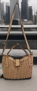 Giorgia Milani Umhängetasche natur hellbraun weiches Leder geflochten Made in Italy neu mit Etikett - Bild 1 von 14