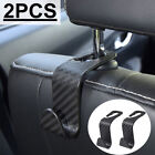 2x Car Seat Carbon Fiber Hook Purse Hanger Bag Organizer Holder Clip Accessories