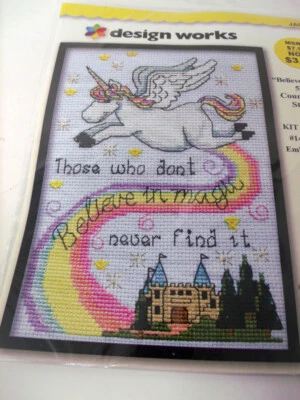 Design Works BELIEVE IN MAGIC Counted Cross Stitch Kit 5" x 7" - Image 1 of 3