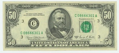 FR #2117C $50 1969C Federal Reserve Note Philadelphia DC-6245 - Image 1 of 3