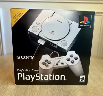 Authentic Sony PlayStation Classic Mini 2018 Edition Video Game Console PS1 New - Image 1 of 4
