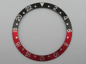 Rolex GMT 16700/10/60 Coke Black Red Serif Bezel Insert - Picture 1 of 15