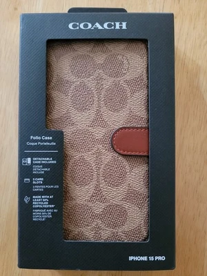 Новый подлинный тренер Folio подпись желтовато-коричневый для iPhone 15 Pro - Изображение 1 из 4