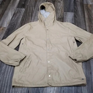 Herschel Supply Co Mens Rain Jacket pullover Button M Wind Resistant Hooded - Picture 1 of 16