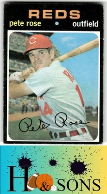 Topps #100 1971 Pete Rose (bien centrado) Foto 1 de 2