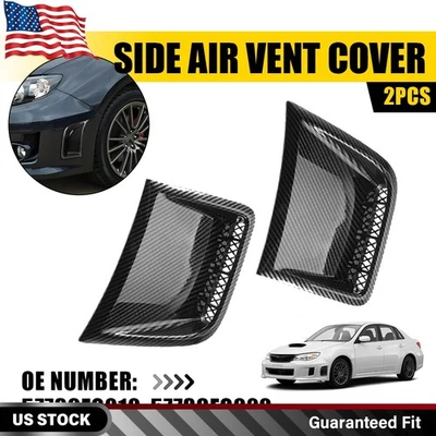 Cubierta de esquina de fibra de carbono para parachoques delantero de ventilación lateral para Subaru WRX STi 2008-14 Foto 1 de 4