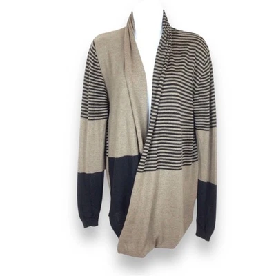 MAX STUDIO Cross Wrap Striped Pullover Cardigan size M - Image 1 of 4