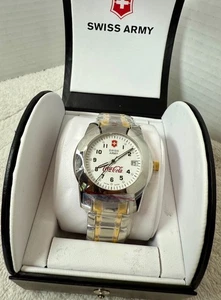 Victorinox Swiss Army Coca-Cola Watch Two-Tone Stainless Steel - Picture 1 of 11