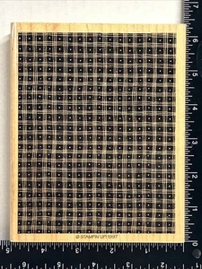 Stampin' Up! Sello de goma con fondo a cuadros Pindot diseño textil de puntos de madera - Imagen 1 de 5