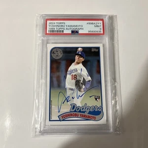 2024 Topps Series 2 Yoshinobu Yamamoto #89BA2-YY Auto PSA 9 Mint Rookie - Bild 1 von 2