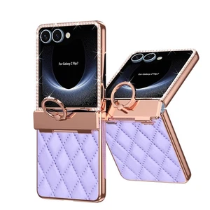 Plating Glitter Case For Samsung Galaxy Z Flip7 Shockproof Cover with Ring Stand - Picture 1 of 17