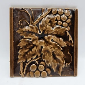 MINTON HOLLINS & Co. Victorian Antique Glazed Ceramic FIREPLACE TILE C1900 - Picture 1 of 21