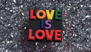 Love is Love Shoe Charm LGBT Pride - Picture 1 of 1
